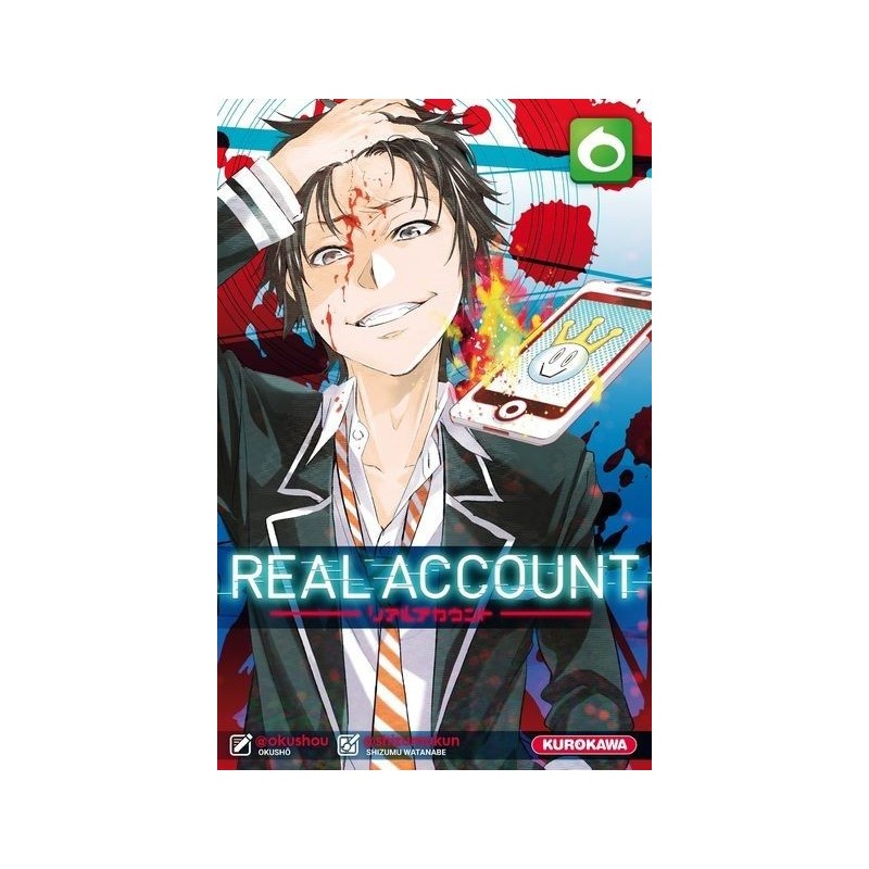 real account, manga, shonen, kurokawa, 9782368525388 real account, manga, shonen, kurokawa, 9782368525388