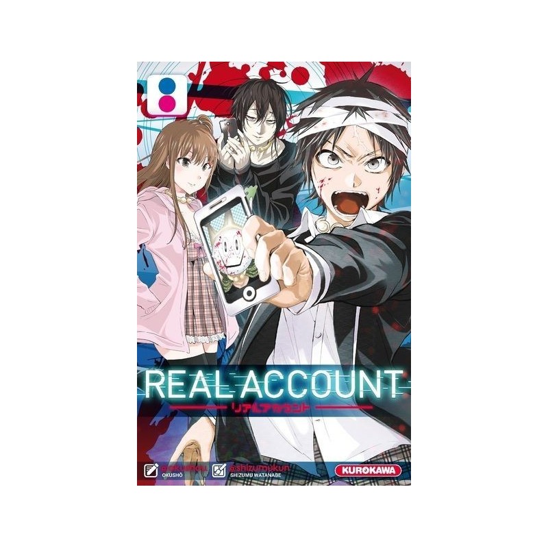 real account, manga, shonen, kurokawa, 9782368525401 real account, manga, shonen, kurokawa, 9782368525401