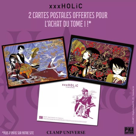 Pika vous offre des cartes de xxxHolic pour l'achat du premier Tome.