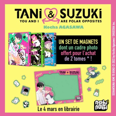 Magnets Tani & Suzuki exclusifs offert pour l’achat de deux tomes de la série