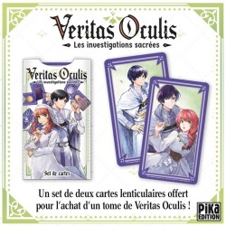 Un set de deux cartes lenticulaires offert pour l’achat d’un tome de Veritas Oculis– Les investigations sacrées