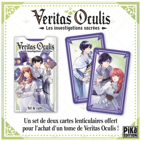 Un set de deux cartes lenticulaires offert pour l’achat d’un tome de Veritas Oculis– Les investigations sacrées